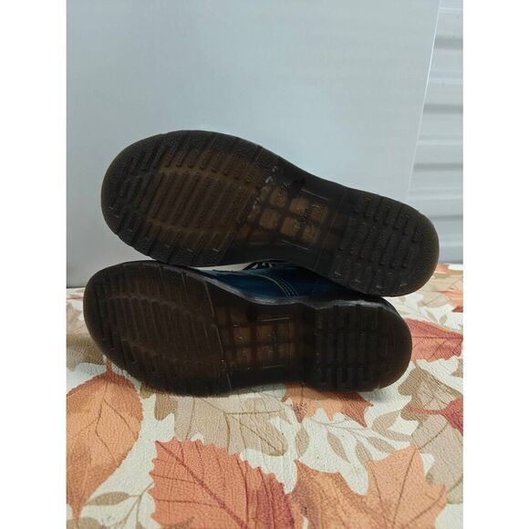 Dr.Martens 8 Holes Metallic Boots  Blue Women's Size 6 - Picture 5 of 6